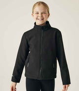 Regatta Kids Ablaze Soft Shell Jacket | Black/Black thumbnail 1
