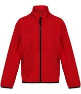 Regatta Kids Full Zip Micro Fleece Jacket | Classic Red/Black thumbnail 1