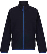 Regatta Kids Full Zip Micro Fleece Jacket | Navy/New Royal Blue thumbnail 1