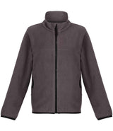 Regatta Kids Full Zip Micro Fleece Jacket | Seal Grey/Black thumbnail 1