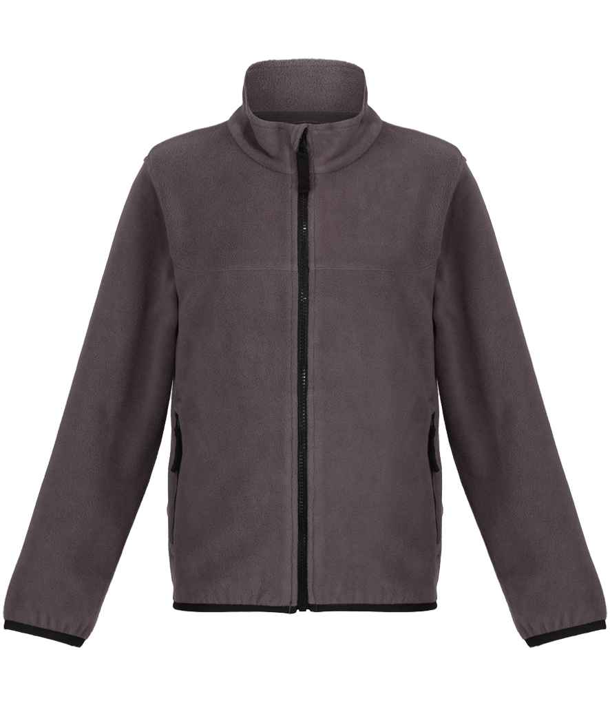 Regatta Kids Full Zip Micro Fleece Jacket | Seal Grey/Black