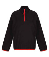 Regatta Kids Half Zip Micro Fleece | Black/Classic Red thumbnail 1