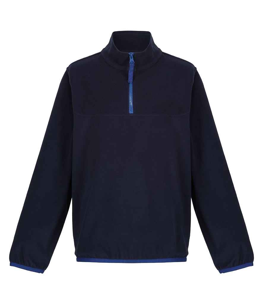 Regatta Kids Half Zip Micro Fleece | Navy/New Royal Blue