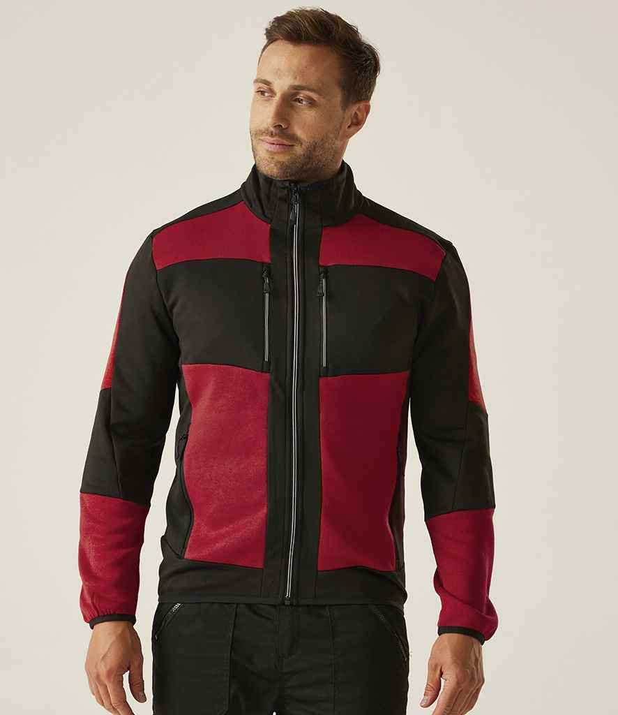 Regatta E-Volve Unisex Knit Effect Midlayer Top | Classic Red/Black