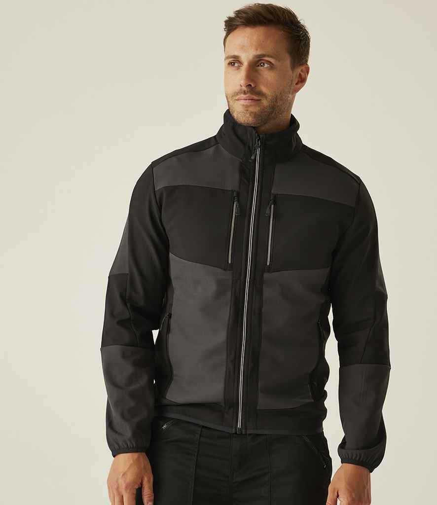 Regatta E-Volve Unisex Two Layer Soft Shell Jacket | Ash/Black
