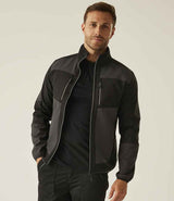 Regatta E-Volve Unisex Two Layer Soft Shell Jacket | Ash/Black thumbnail 3
