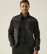Regatta E-Volve Unisex Two Layer Soft Shell Jacket | Ash/Black thumbnail 4