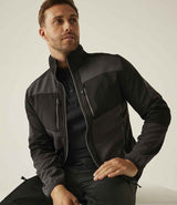 Regatta E-Volve Unisex Two Layer Soft Shell Jacket | Ash/Black thumbnail 5