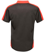 Regatta Contrast Quick Wicking Piqué Polo Shirt | Black/Classic Red thumbnail 6