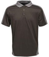 Regatta Contrast Quick Wicking Piqué Polo Shirt | Black/Seal Grey thumbnail 6