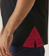 Regatta Contrast Quick Wicking Piqué Polo Shirt | Black/Classic Red thumbnail 4