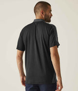 Regatta Contrast Quick Wicking Piqué Polo Shirt | Black/Seal Grey thumbnail 3