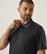 Regatta Contrast Quick Wicking Piqué Polo Shirt | Black/Seal Grey thumbnail 5