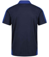 Regatta Contrast Quick Wicking Piqué Polo Shirt | Navy/New Royal Blue thumbnail 6