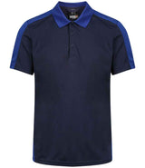 Regatta Contrast Quick Wicking Piqué Polo Shirt | Navy/New Royal Blue thumbnail 5