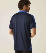 Regatta Contrast Quick Wicking Piqué Polo Shirt | Navy/New Royal Blue thumbnail 2