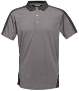 Regatta Contrast Quick Wicking Piqué Polo Shirt | Seal Grey/Black thumbnail 5