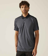 Regatta Contrast Quick Wicking Piqué Polo Shirt | Seal Grey/Black thumbnail 1