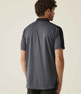 Regatta Contrast Quick Wicking Piqué Polo Shirt | Seal Grey/Black thumbnail 2