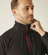 Regatta Navigate Half Zip Fleece | Black/Classic Red thumbnail 4