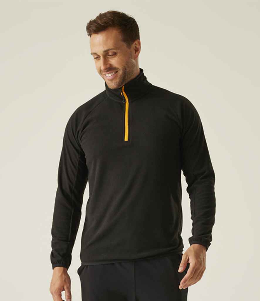 Regatta Navigate Half Zip Fleece | Black/Orange Pop