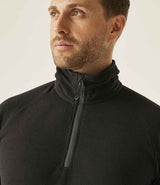 Regatta Navigate Half Zip Fleece | Black/Seal Grey thumbnail 3