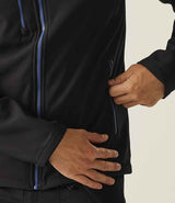 Regatta Navigate Two Layer Hooded Soft Shell Jacket | Black/New Royal Blue thumbnail 6