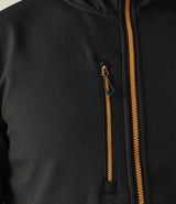 Regatta Navigate Two Layer Hooded Soft Shell Jacket | Black/Orange Pop thumbnail 5