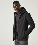 Regatta Navigate Two Layer Hooded Soft Shell Jacket | Black/Seal Grey thumbnail 4