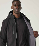 Regatta Navigate Two Layer Hooded Soft Shell Jacket | Black/Seal Grey thumbnail 5