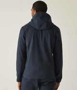 Regatta Navigate Two Layer Hooded Soft Shell Jacket | Navy/Seal Grey thumbnail 2