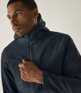 Regatta Navigate Two Layer Hooded Soft Shell Jacket | Navy/Seal Grey thumbnail 4