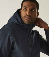 Regatta Navigate Two Layer Hooded Soft Shell Jacket | Navy/Seal Grey thumbnail 5