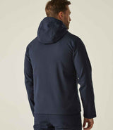 Regatta Navigate Two Layer Hooded Soft Shell Jacket | Navy/French Blue thumbnail 2