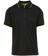 Regatta Navigate Polo Shirt | Black/Lime Green thumbnail 6