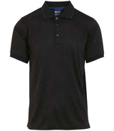 Regatta Navigate Polo Shirt | Black/New Royal Blue thumbnail 6