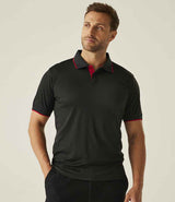 Regatta Navigate Polo Shirt | Black/Classic Red thumbnail 1