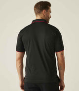 Regatta Navigate Polo Shirt | Black/Classic Red thumbnail 2