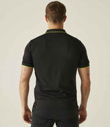 Regatta Navigate Polo Shirt | Black/Lime Green thumbnail 3