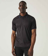 Regatta Navigate Polo Shirt | Black/New Royal Blue thumbnail 1