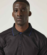 Regatta Navigate Polo Shirt | Black/New Royal Blue thumbnail 5