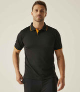 Regatta Navigate Polo Shirt | Black/Orange Pop thumbnail 1