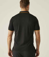 Regatta Navigate Polo Shirt | Black/Orange Pop thumbnail 2
