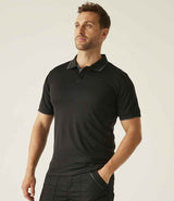 Regatta Navigate Polo Shirt | Black/Seal Grey thumbnail 3