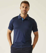 Regatta Navigate Polo Shirt | Navy/French Blue thumbnail 3