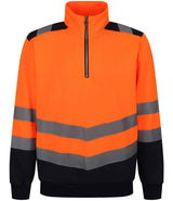 Regatta High Visibility Pro 1/4 Zip Sweatshirt | Orange/Navy thumbnail 4