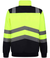 Regatta High Visibility Pro 1/4 Zip Sweatshirt | Yellow/Navy thumbnail 6