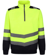Regatta High Visibility Pro 1/4 Zip Sweatshirt | Yellow/Navy thumbnail 5