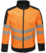 Regatta High Visibility Pro Soft Shell Jacket | Orange/Navy thumbnail 6