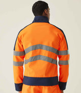 Regatta High Visibility Pro Soft Shell Jacket | Orange/Navy thumbnail 3